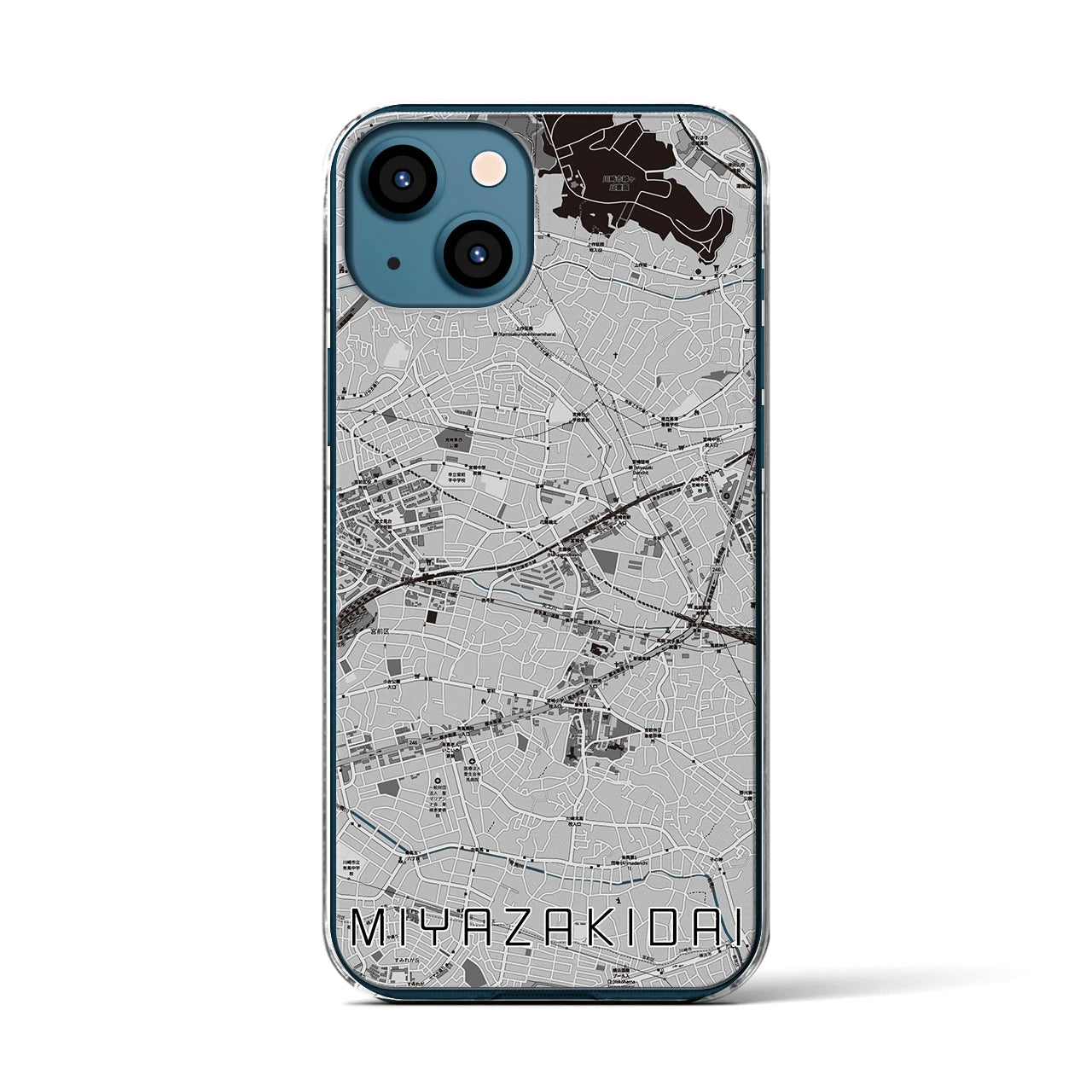 【宮崎台(神奈川県)】地図柄iPhoneケース(クリアタイプ)