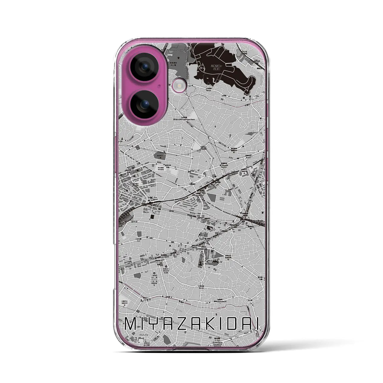 【宮崎台(神奈川県)】地図柄iPhoneケース(クリアタイプ)