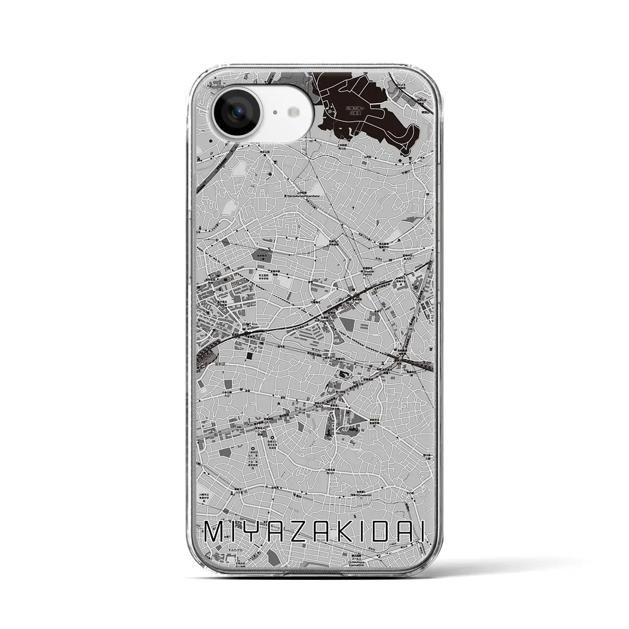 【宮崎台(神奈川県)】地図柄iPhoneケース(クリアタイプ)