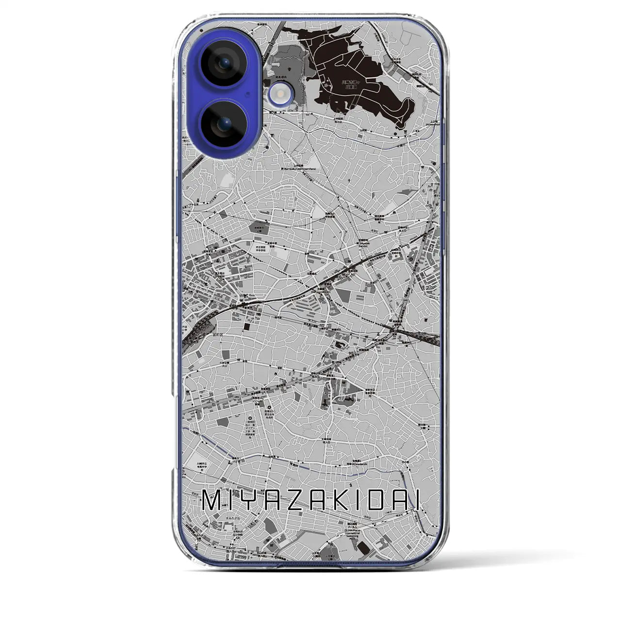 【宮崎台(神奈川県)】地図柄iPhoneケース(クリアタイプ)
