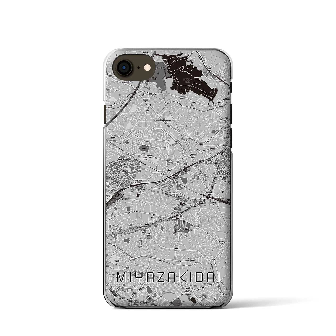 【宮崎台(神奈川県)】地図柄iPhoneケース(クリアタイプ)