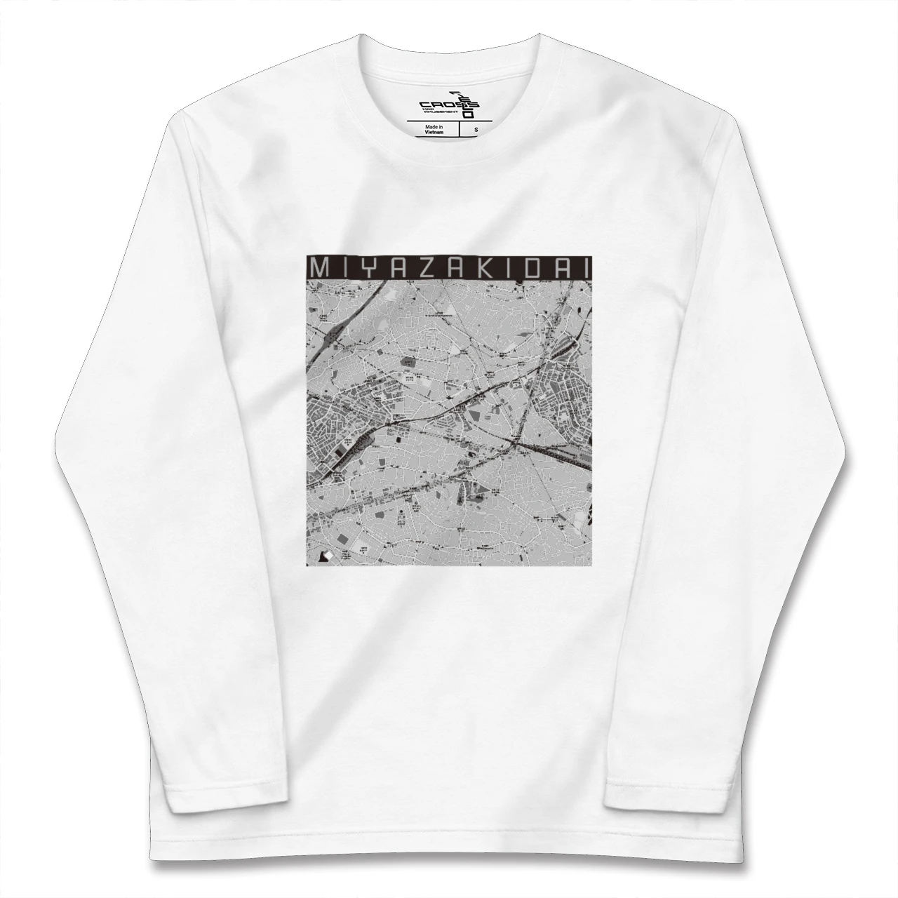 【宮崎台(神奈川県)】地図柄ロングスリーブTシャツ