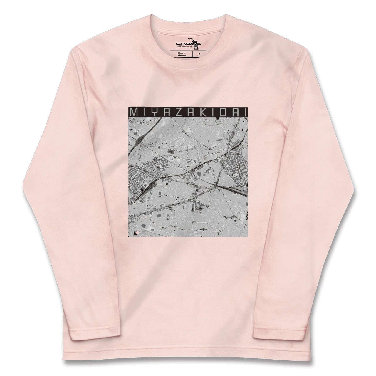 【宮崎台(神奈川県)】地図柄ロングスリーブTシャツ
