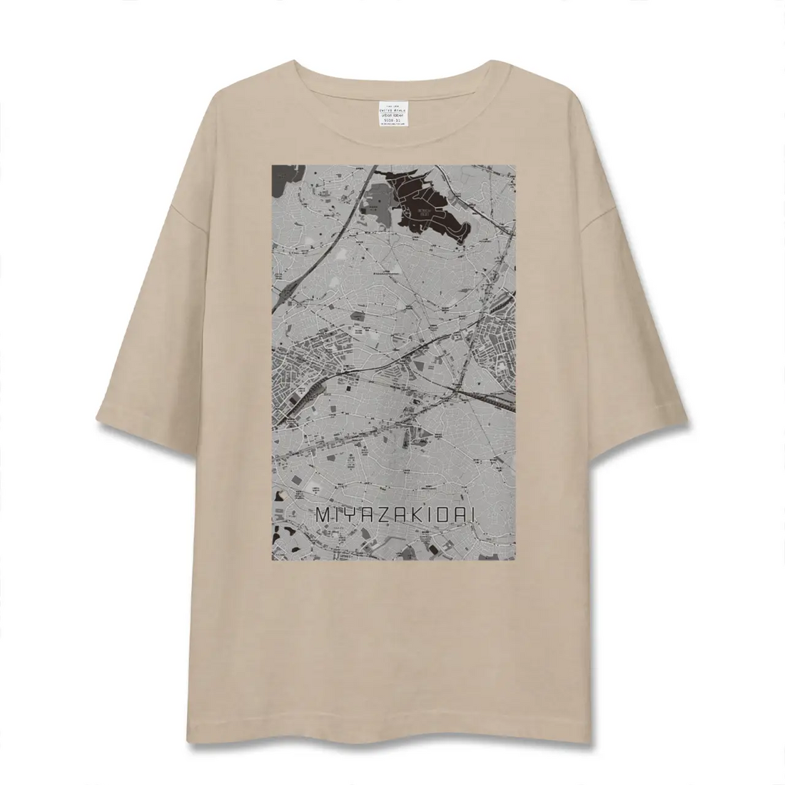 【宮崎台(神奈川県)】地図柄ビッグシルエットTシャツ