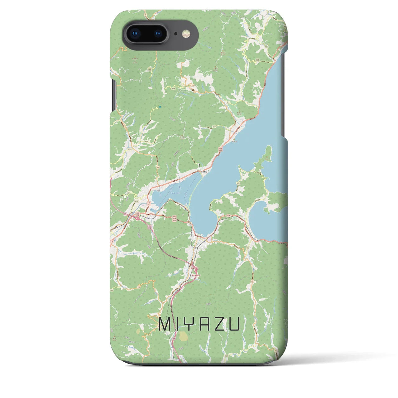 【宮津(京都府)】地図柄iPhoneケース(バックカバータイプ)