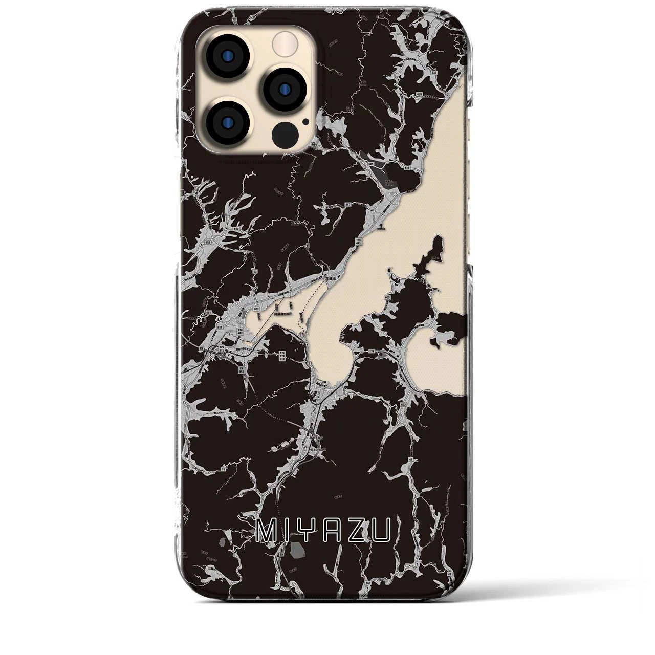 【宮津(京都府)】地図柄iPhoneケース(クリアタイプ)