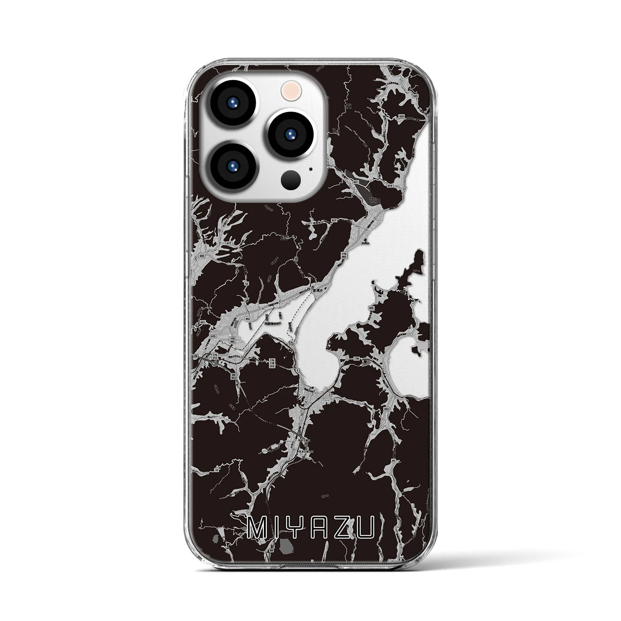 【宮津(京都府)】地図柄iPhoneケース(クリアタイプ)