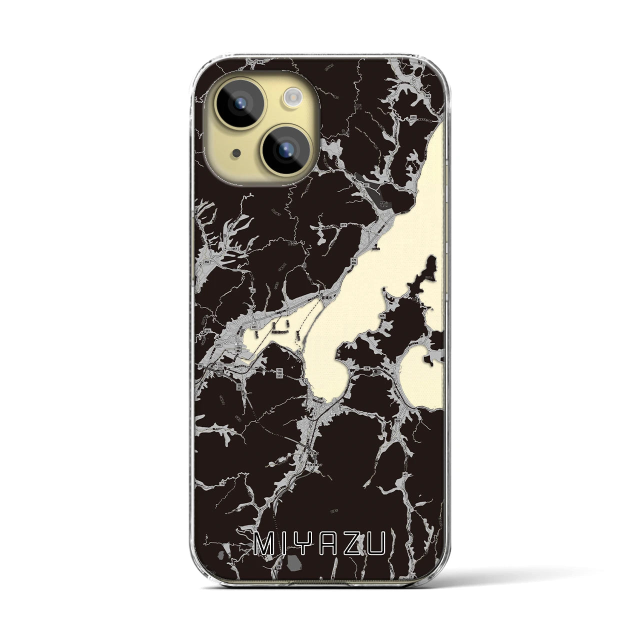 【宮津(京都府)】地図柄iPhoneケース(クリアタイプ)