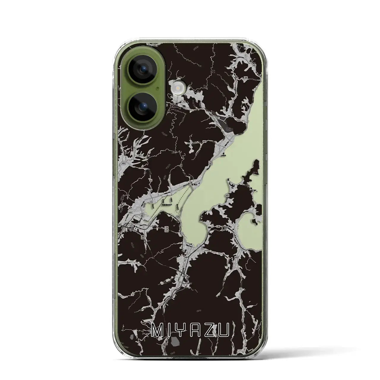 【宮津(京都府)】地図柄iPhoneケース(クリアタイプ)モノトーン・iPhone 17 Pro Max 用