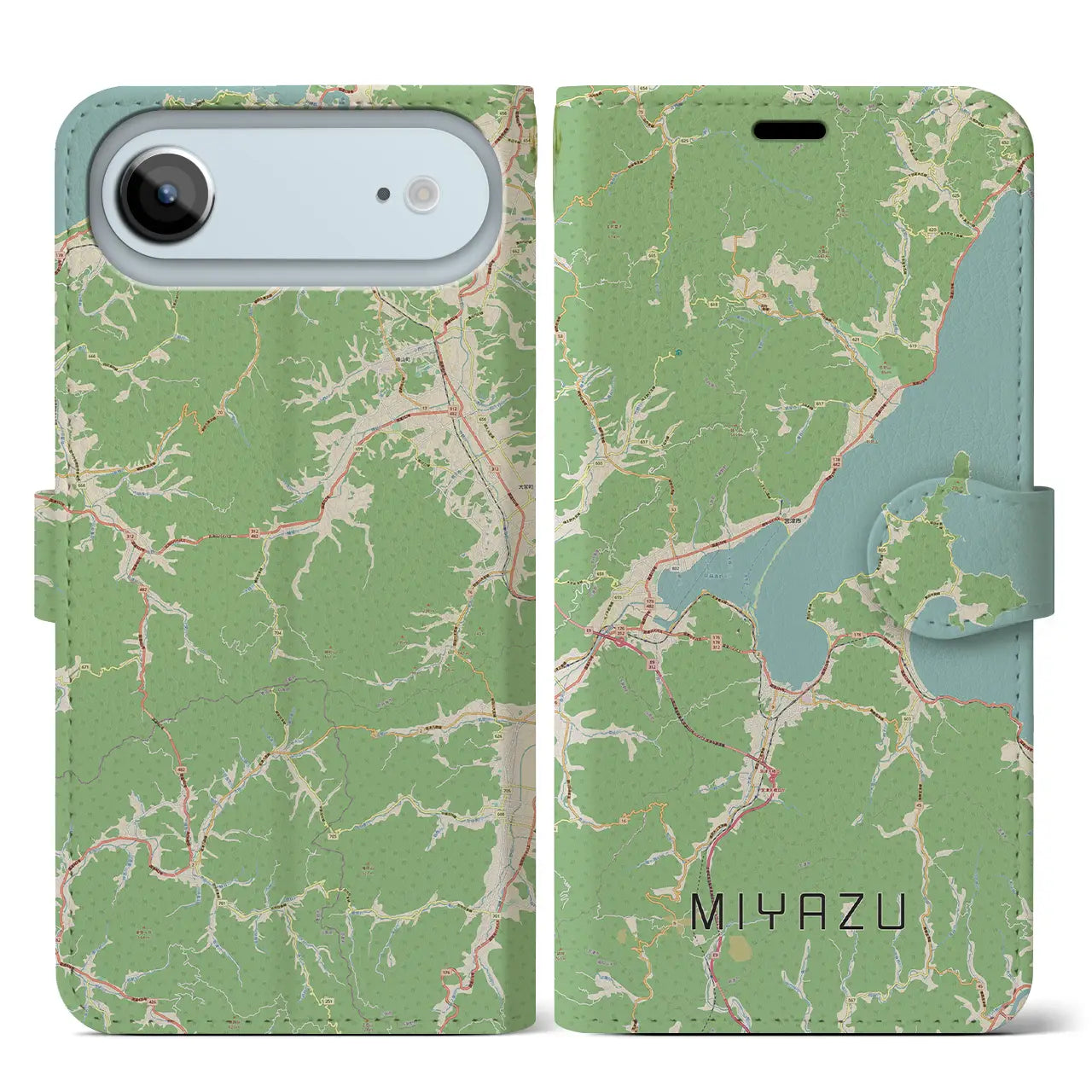 【宮津(京都府)】地図柄iPhoneケース(手帳タイプ)