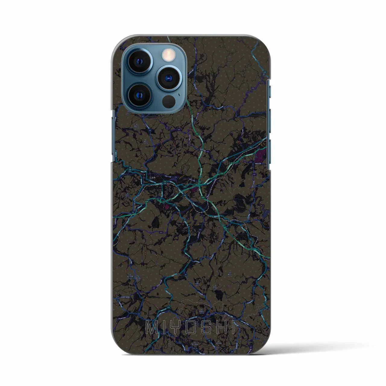 【三次(広島県)】地図柄iPhoneケース(バックカバータイプ)