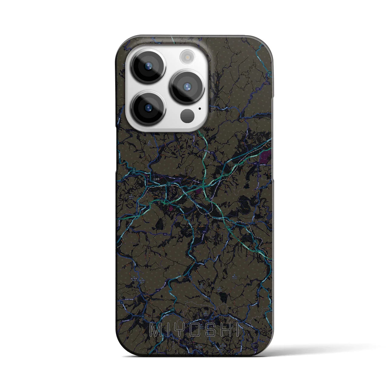 【三次(広島県)】地図柄iPhoneケース(バックカバータイプ)