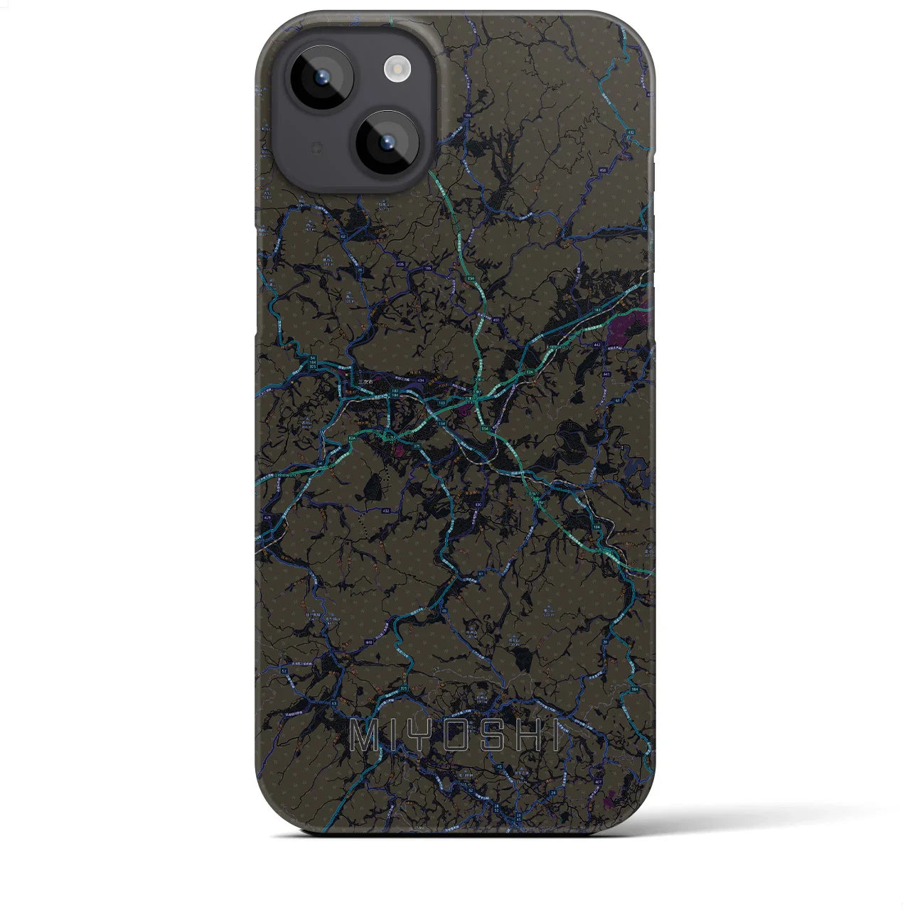 【三次(広島県)】地図柄iPhoneケース(バックカバータイプ)