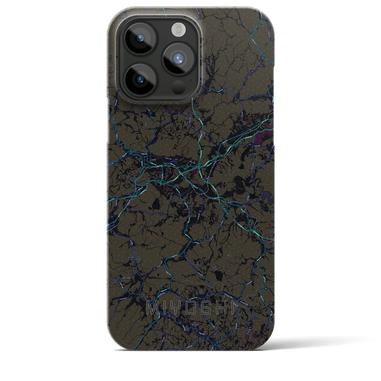 【三次(広島県)】地図柄iPhoneケース(バックカバータイプ)