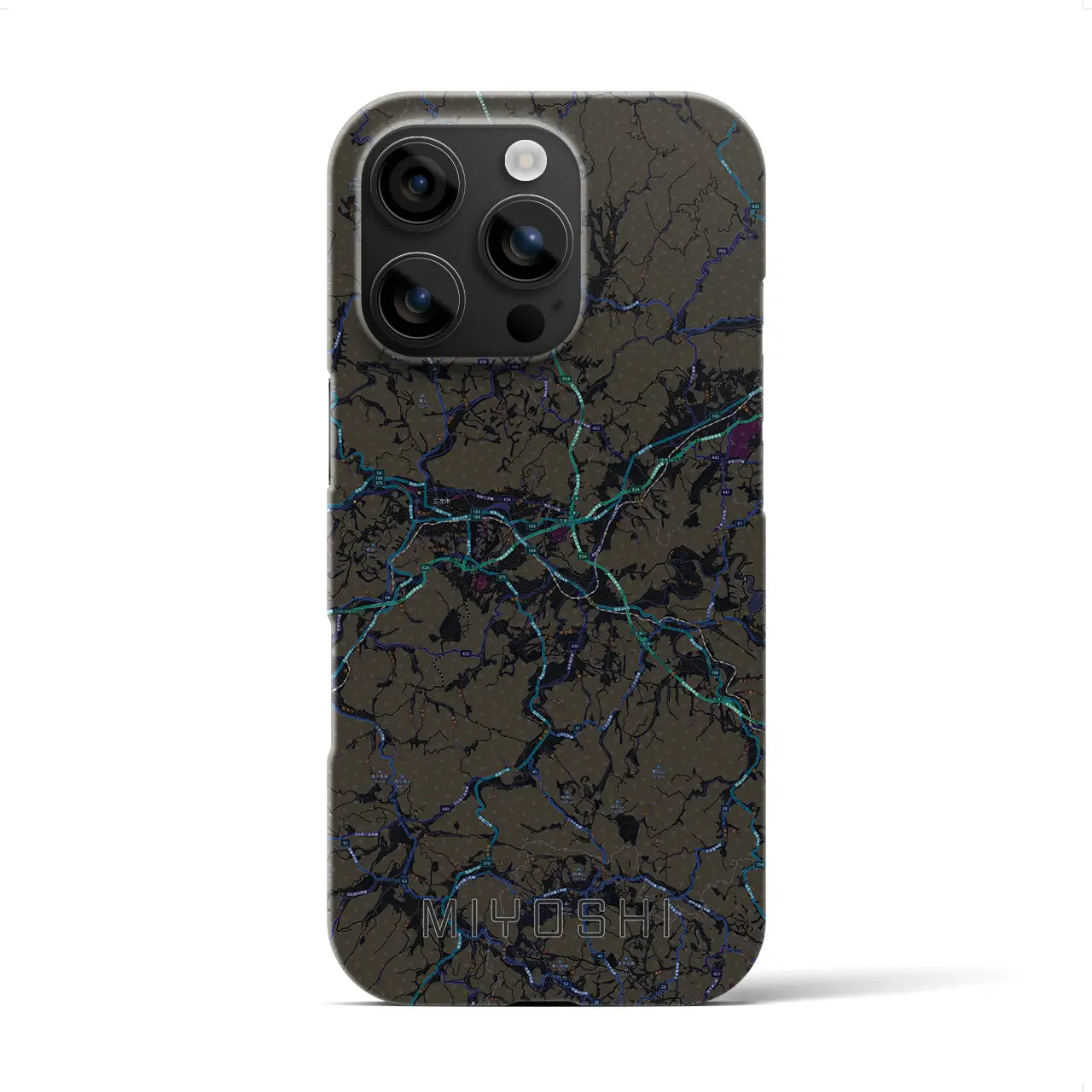 【三次(広島県)】地図柄iPhoneケース(バックカバータイプ)