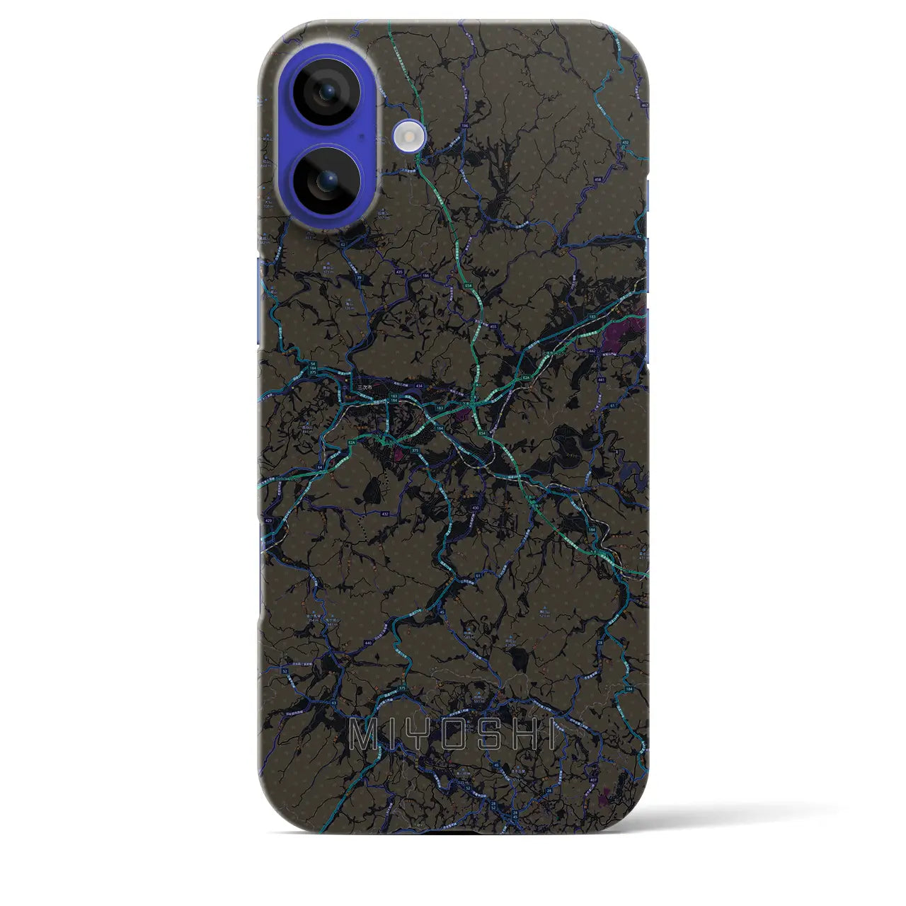 【三次(広島県)】地図柄iPhoneケース(バックカバータイプ)