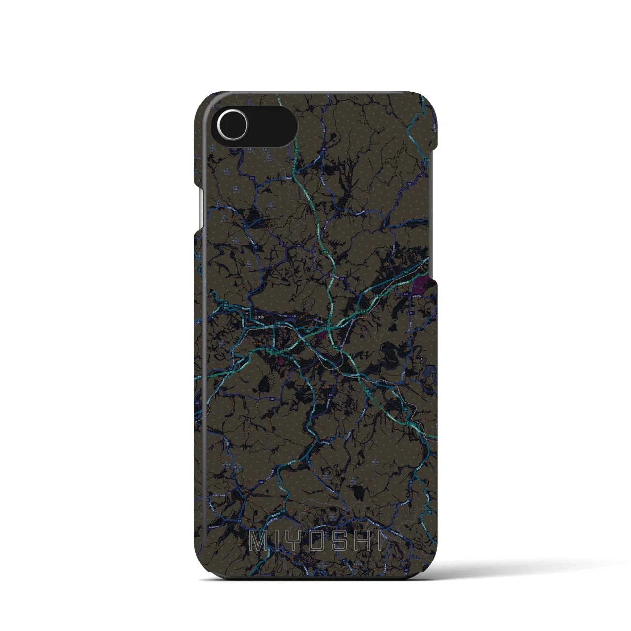 【三次(広島県)】地図柄iPhoneケース(バックカバータイプ)