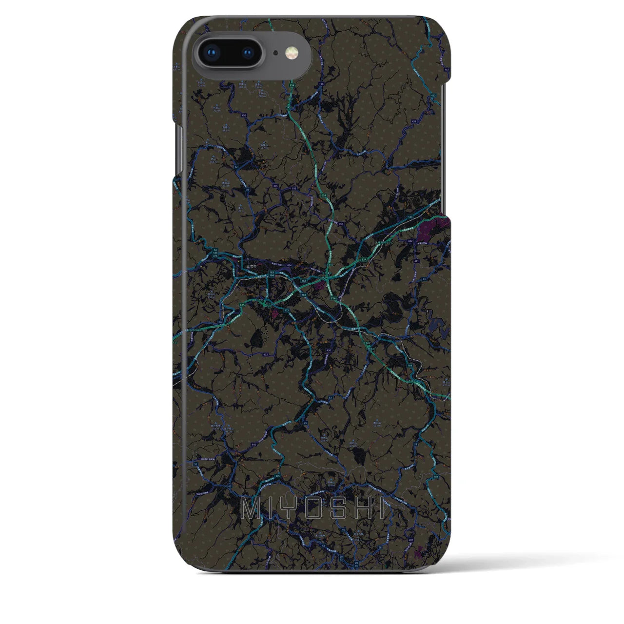 【三次(広島県)】地図柄iPhoneケース(バックカバータイプ)