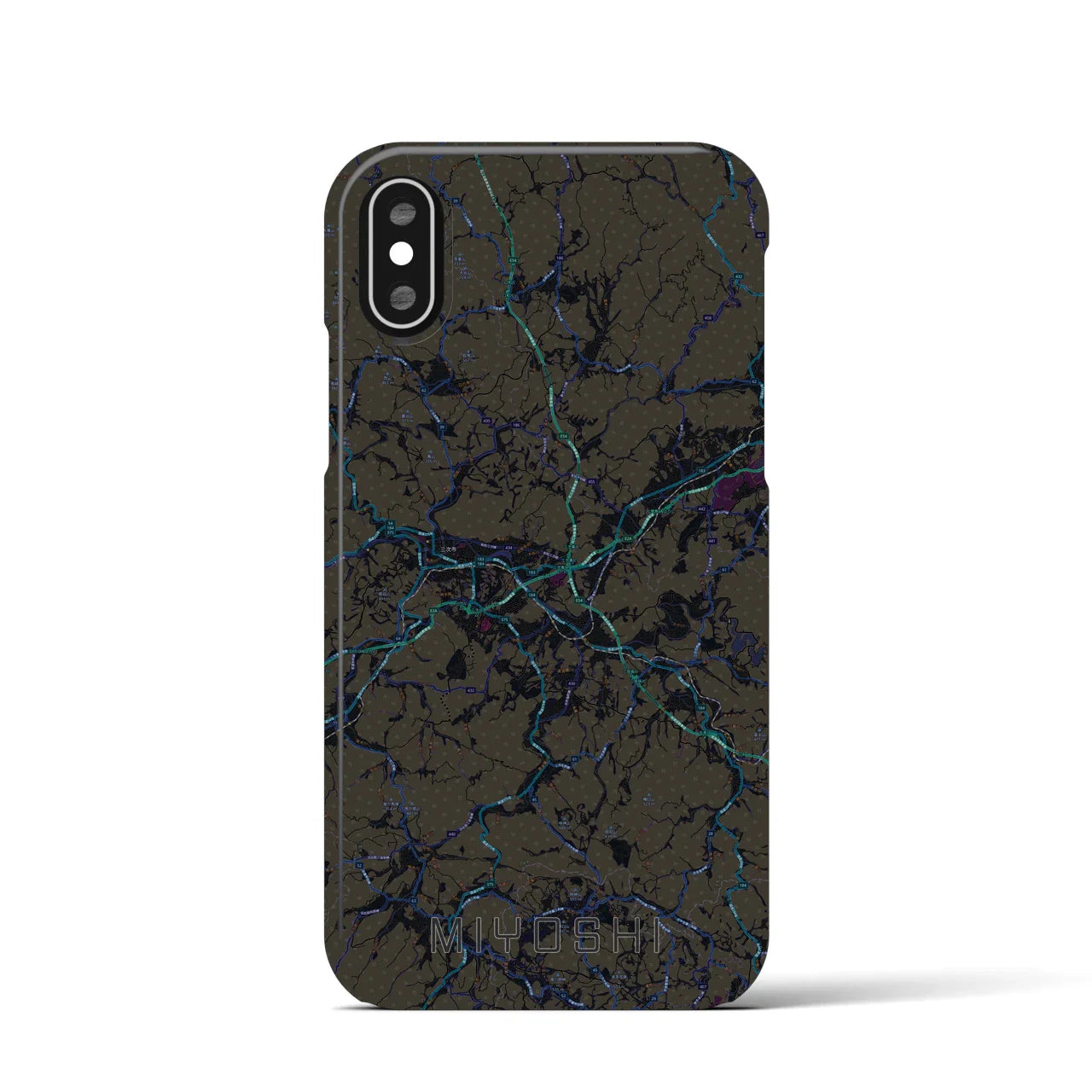 【三次(広島県)】地図柄iPhoneケース(バックカバータイプ)