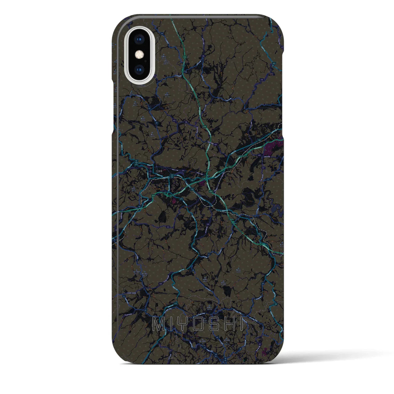 【三次(広島県)】地図柄iPhoneケース(バックカバータイプ)