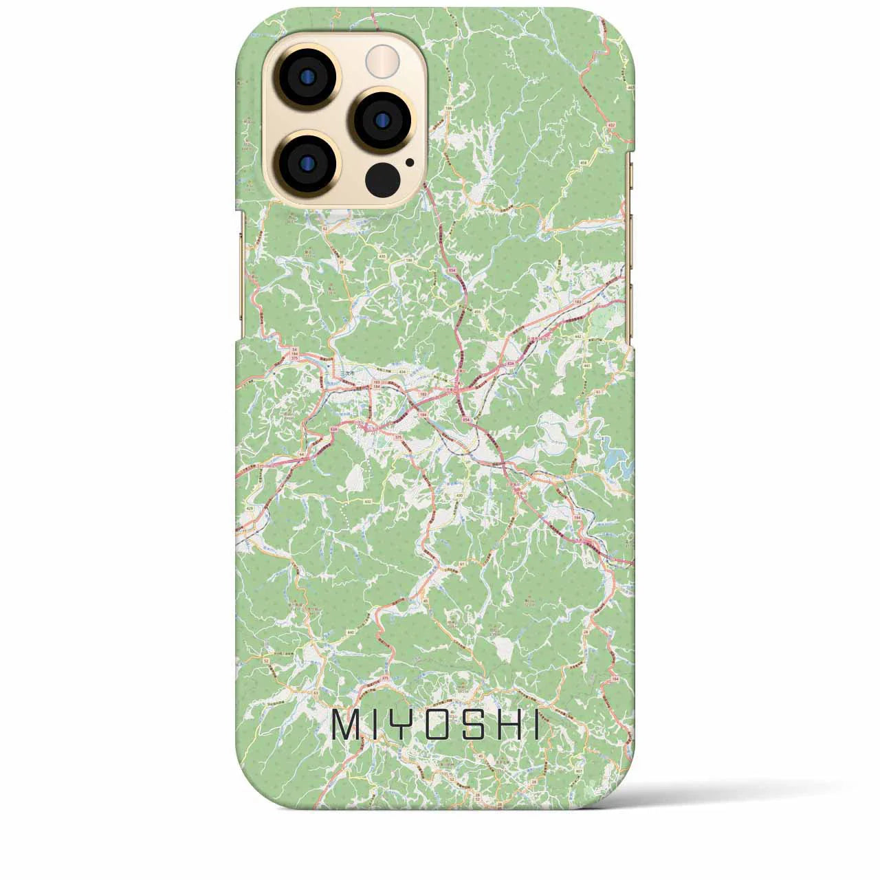 【三次(広島県)】地図柄iPhoneケース(バックカバータイプ)