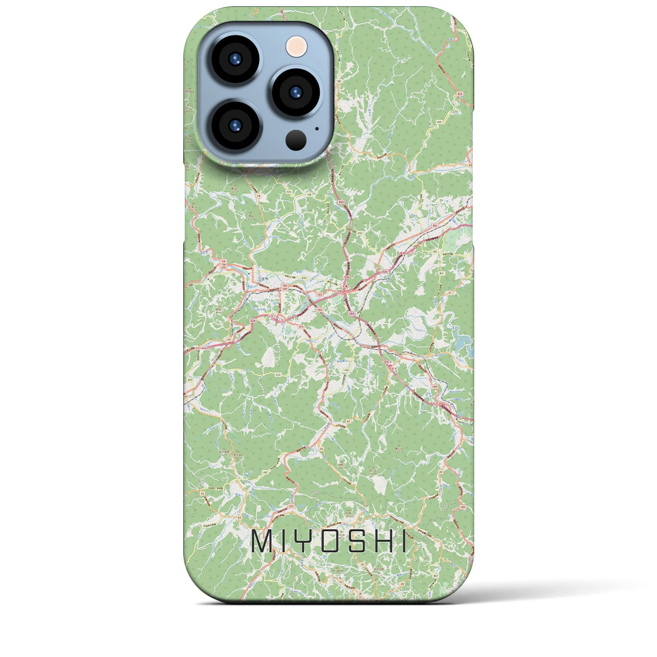 【三次(広島県)】地図柄iPhoneケース(バックカバータイプ)
