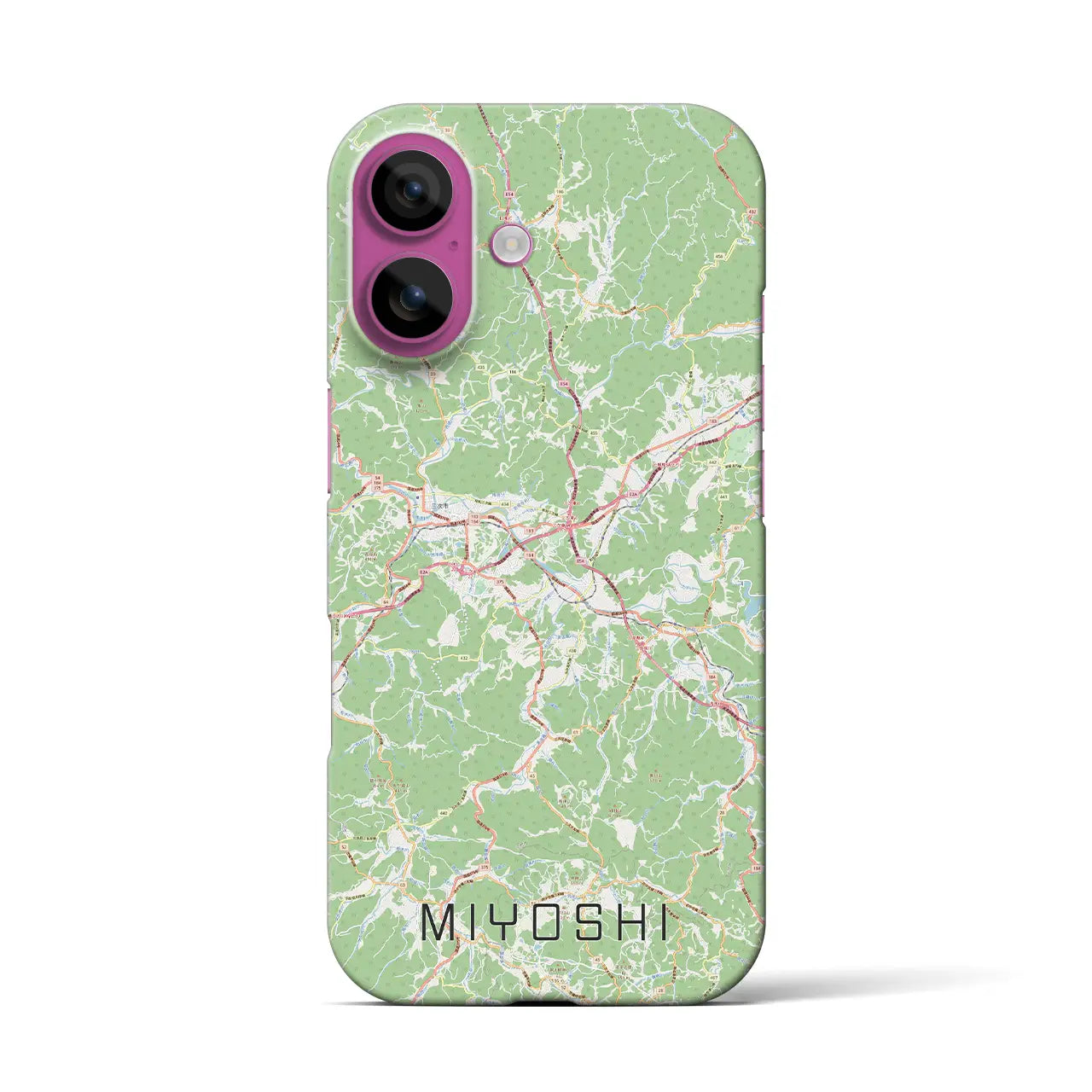 【三次(広島県)】地図柄iPhoneケース(バックカバータイプ)
