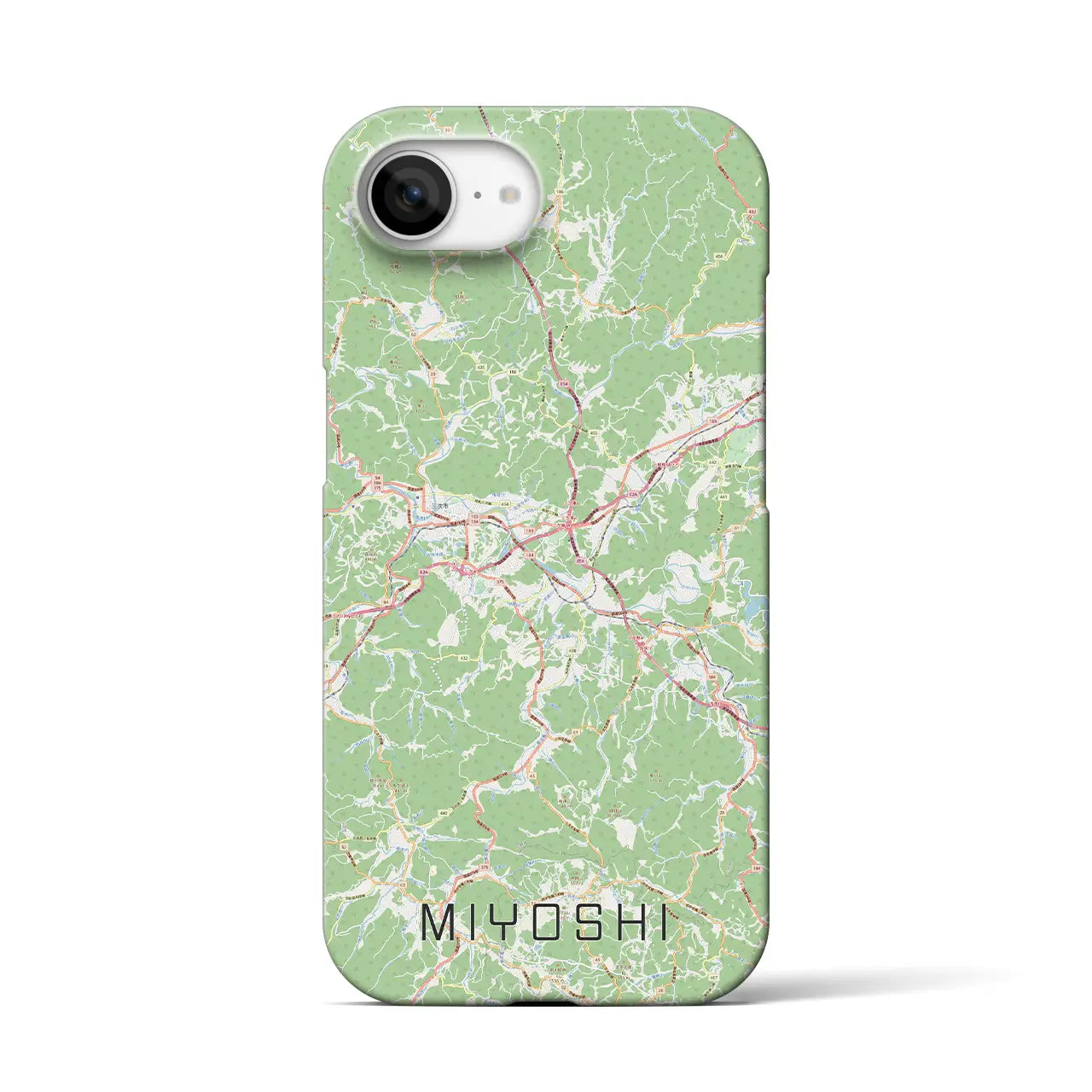 【三次(広島県)】地図柄iPhoneケース(バックカバータイプ)