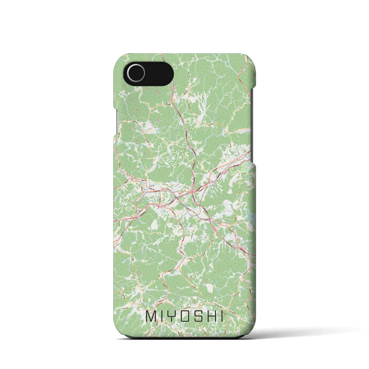 【三次(広島県)】地図柄iPhoneケース(バックカバータイプ)