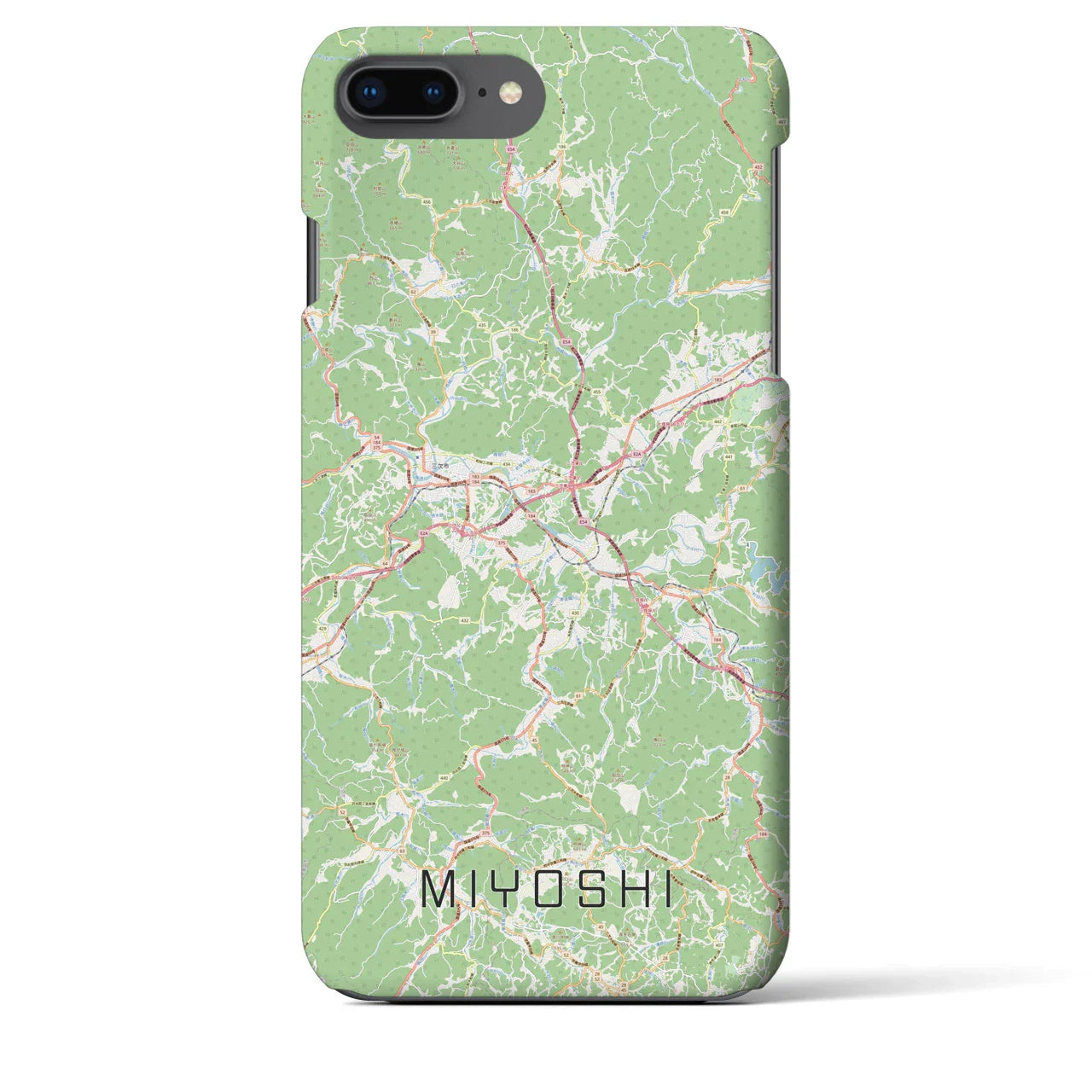 【三次(広島県)】地図柄iPhoneケース(バックカバータイプ)