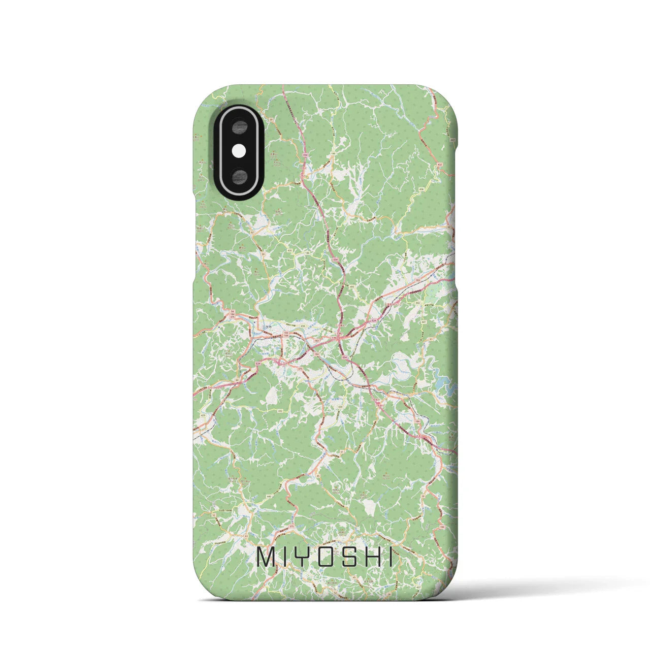 【三次(広島県)】地図柄iPhoneケース(バックカバータイプ)