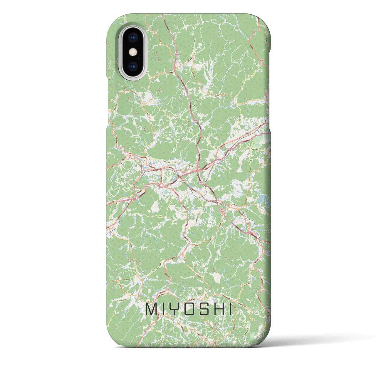 【三次(広島県)】地図柄iPhoneケース(バックカバータイプ)