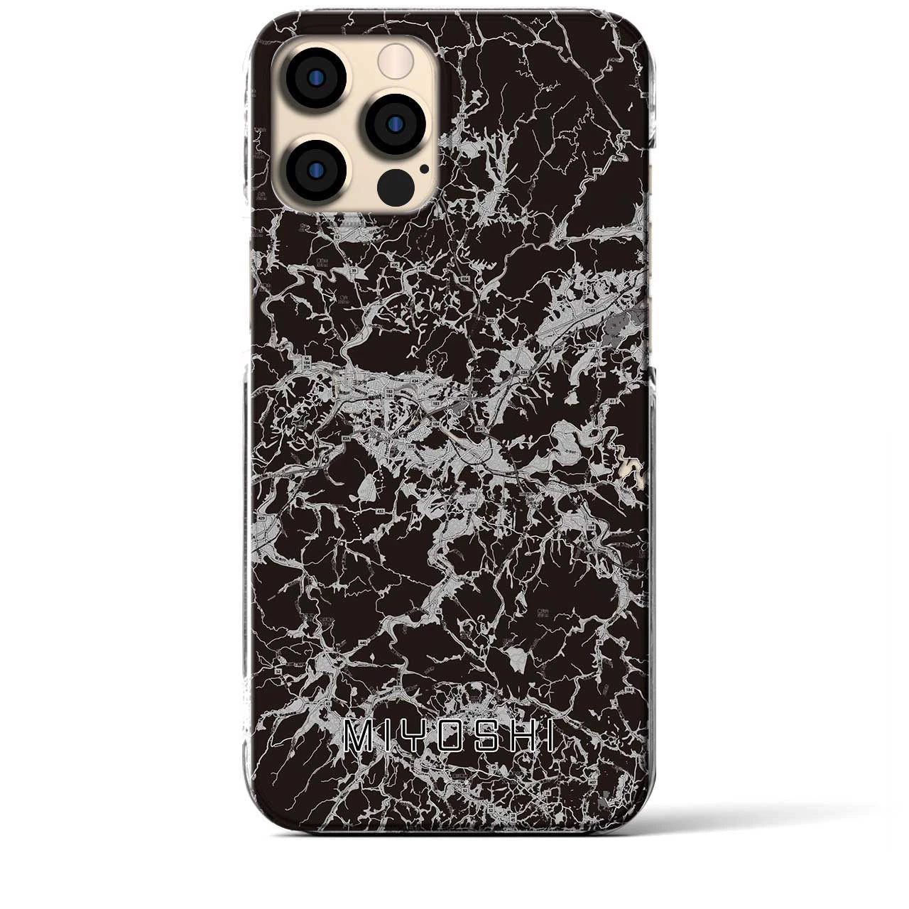 【三次(広島県)】地図柄iPhoneケース(クリアタイプ)