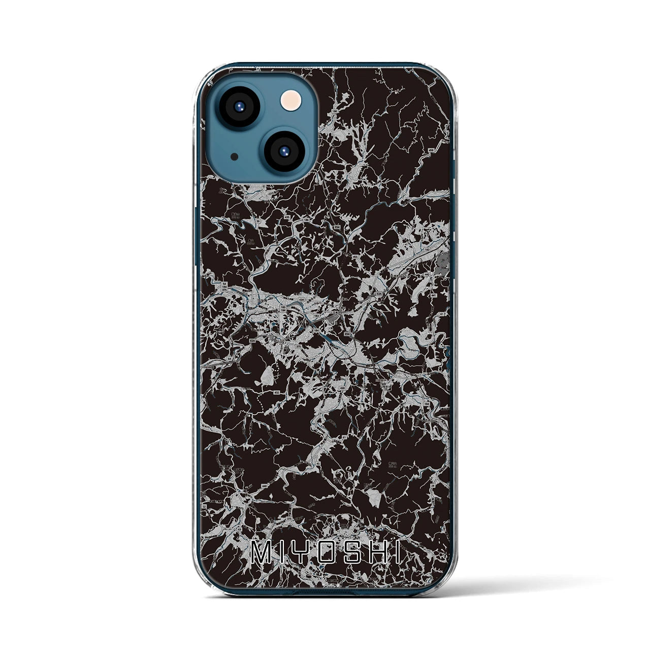 【三次(広島県)】地図柄iPhoneケース(クリアタイプ)