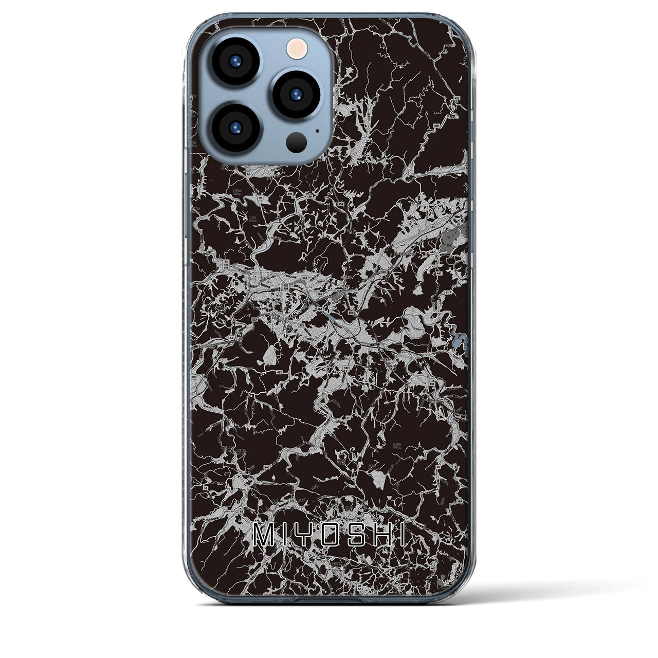 【三次(広島県)】地図柄iPhoneケース(クリアタイプ)