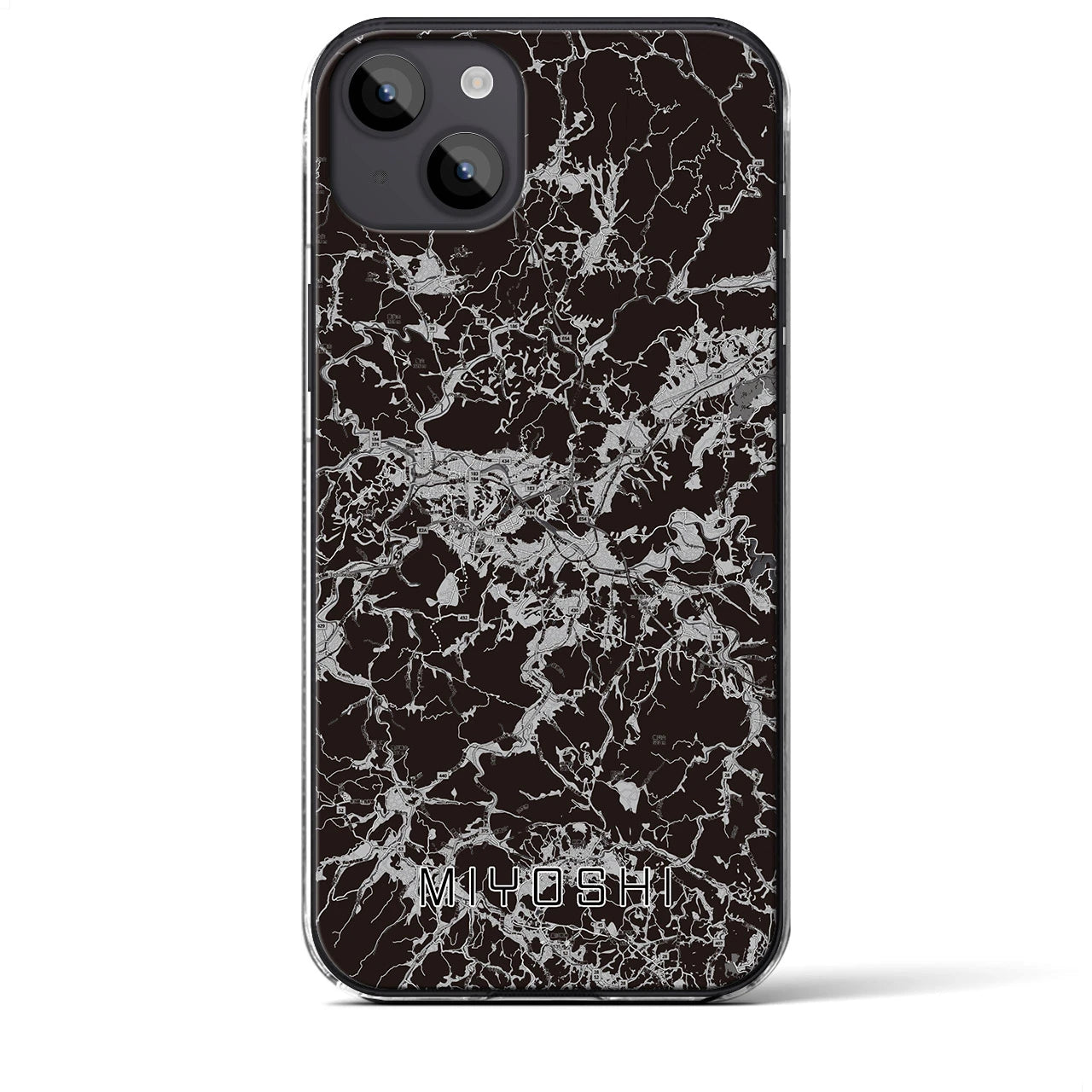 【三次(広島県)】地図柄iPhoneケース(クリアタイプ)