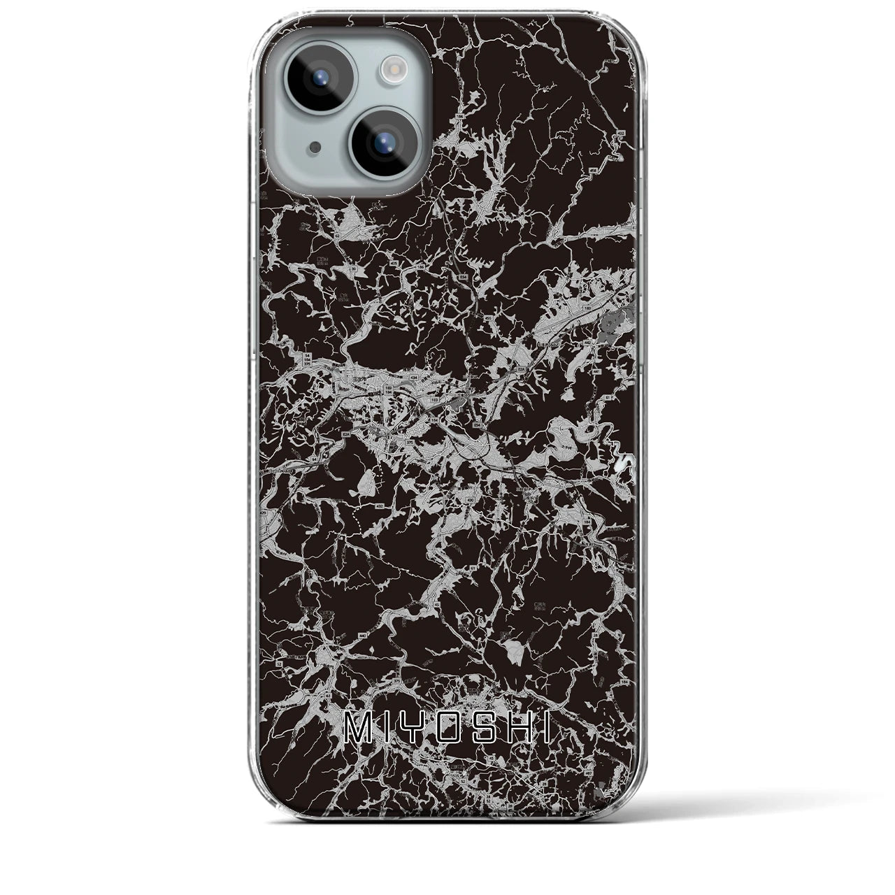 【三次(広島県)】地図柄iPhoneケース(クリアタイプ)