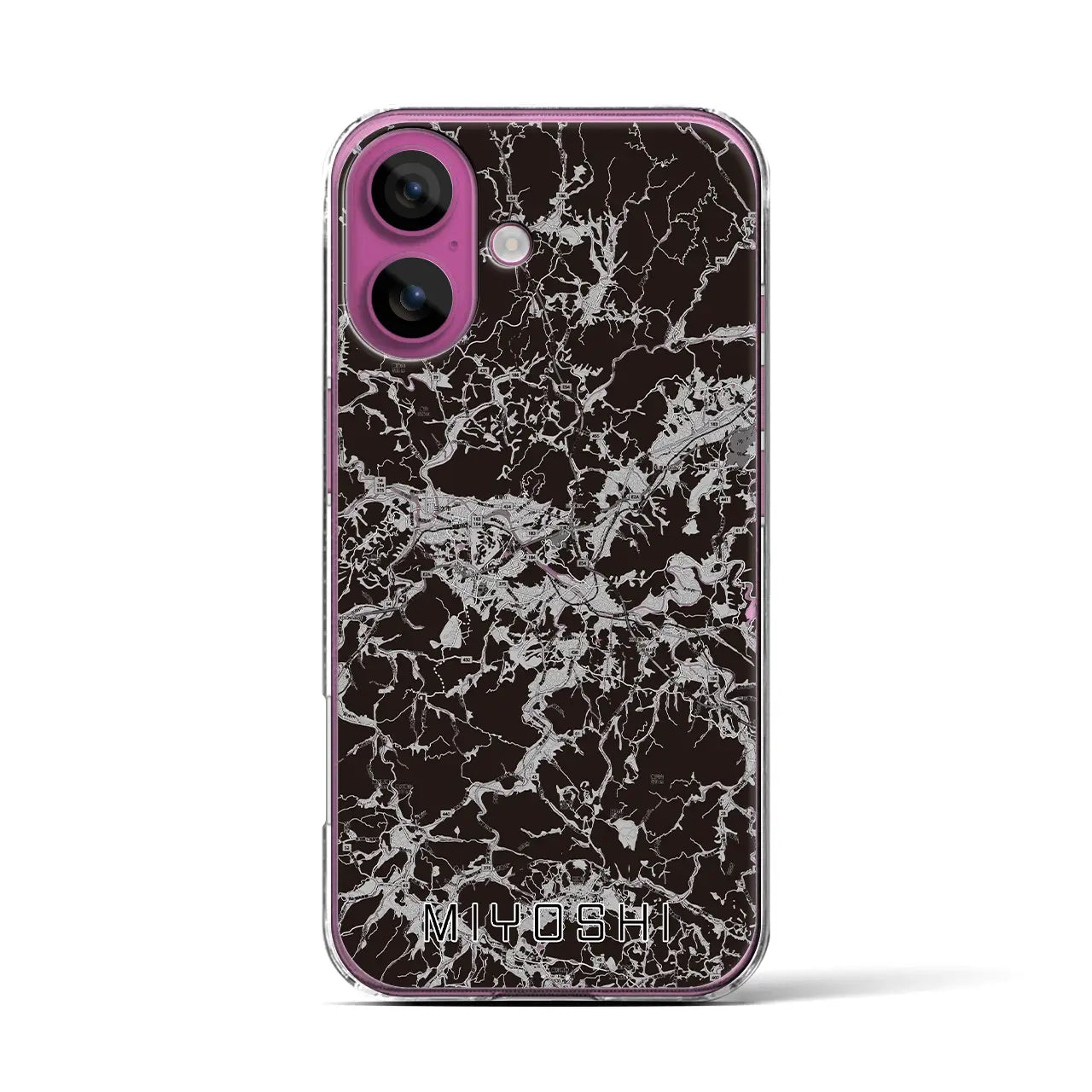 【三次(広島県)】地図柄iPhoneケース(クリアタイプ)