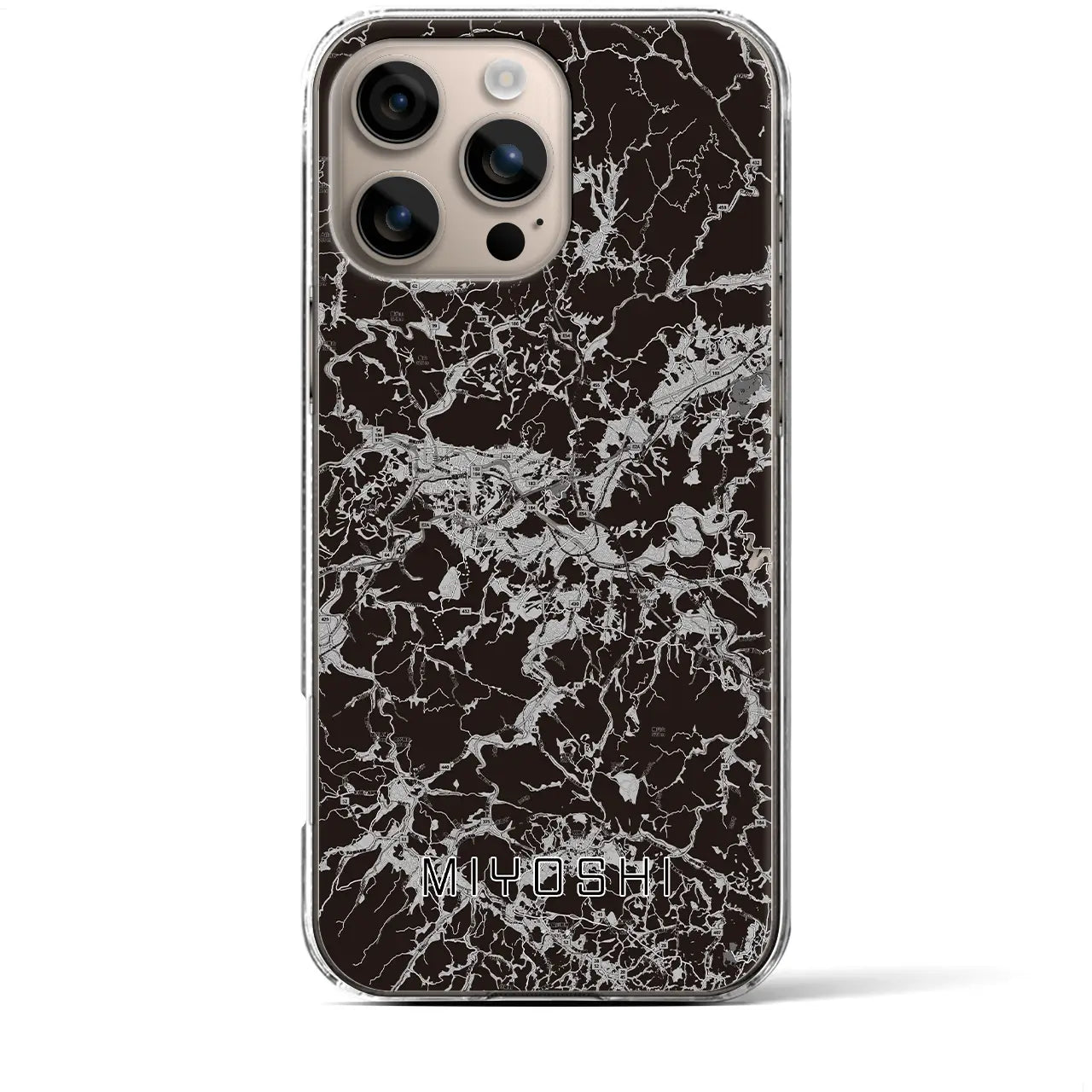 【三次(広島県)】地図柄iPhoneケース(クリアタイプ)