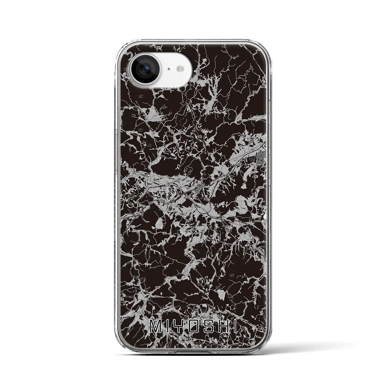 【三次(広島県)】地図柄iPhoneケース(クリアタイプ)