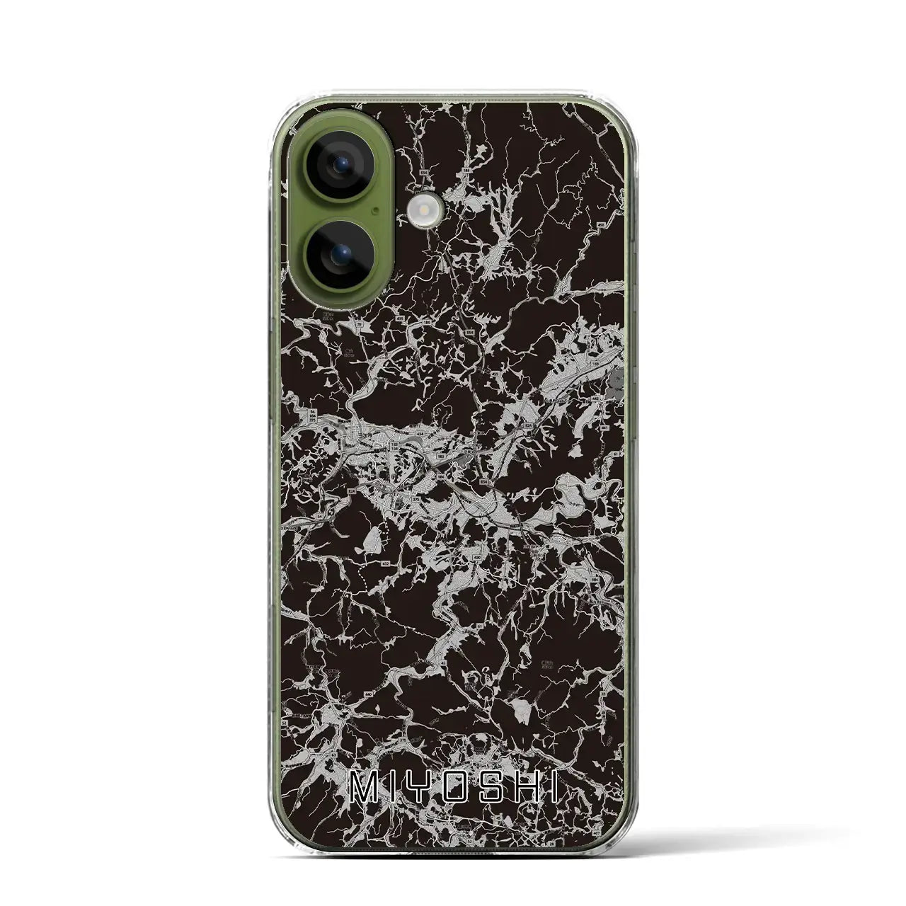 【三次(広島県)】地図柄iPhoneケース(クリアタイプ)