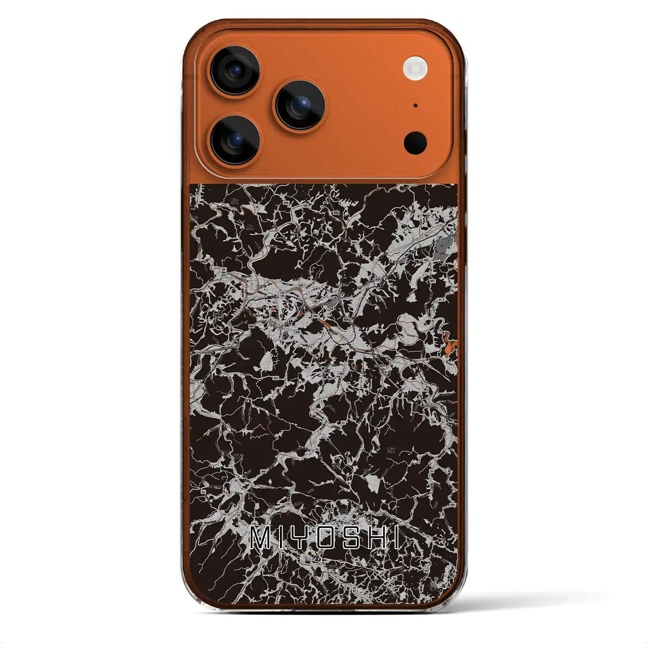 【三次(広島県)】地図柄iPhoneケース(クリアタイプ)