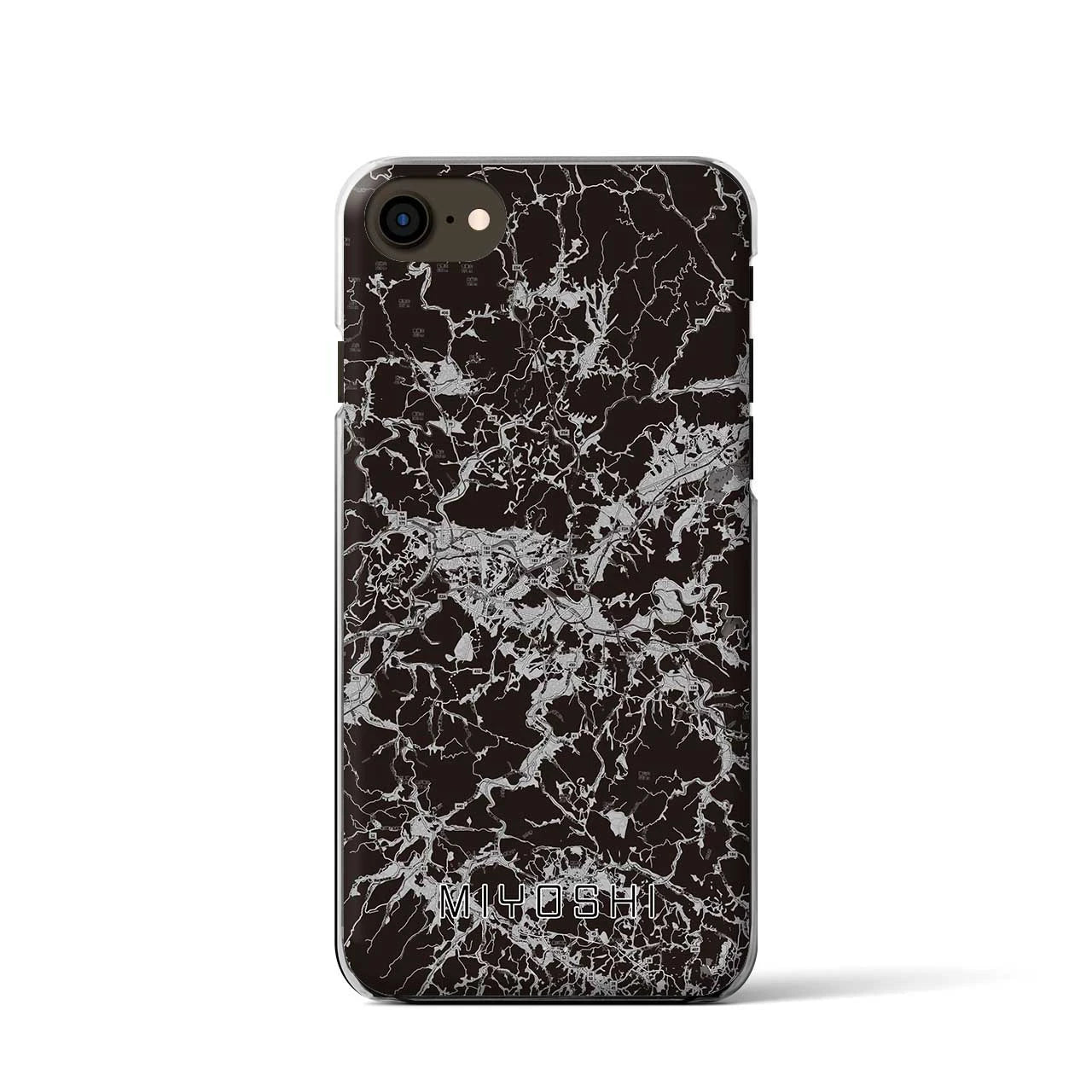 【三次(広島県)】地図柄iPhoneケース(クリアタイプ)