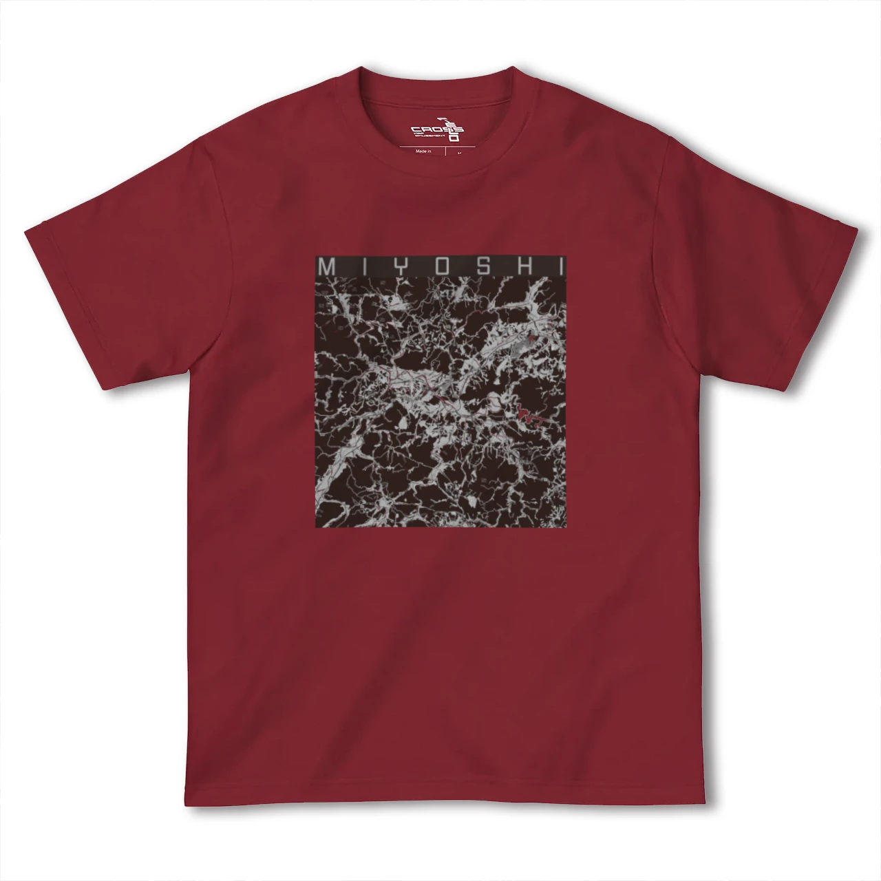 【三次(広島県)】地図柄ヘビーウェイトTシャツ