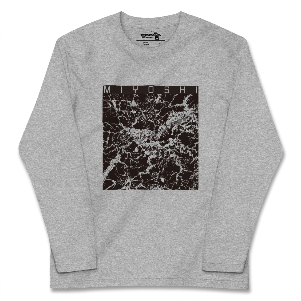 【三次(広島県)】地図柄ロングスリーブTシャツ
