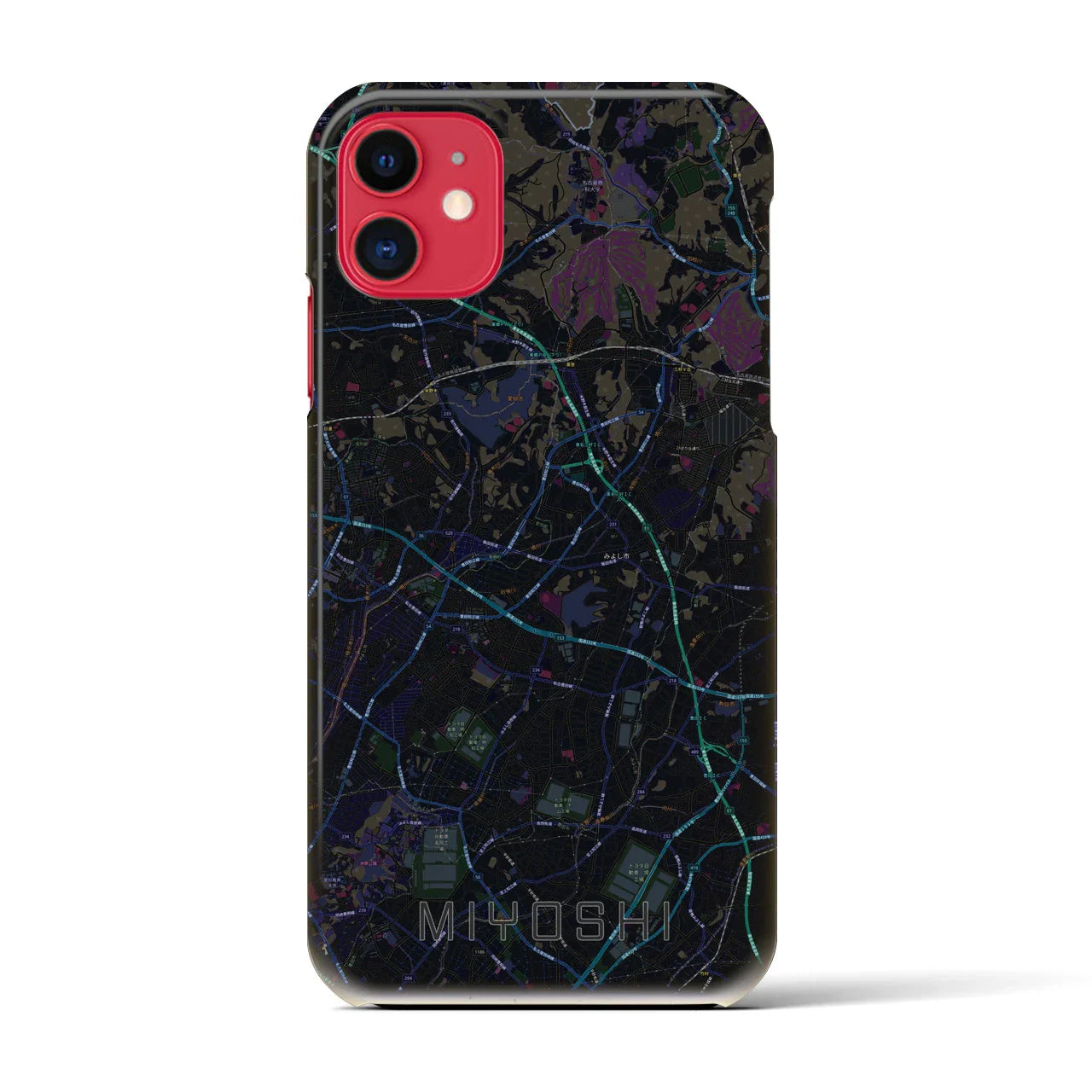 【みよし(愛知県)】地図柄iPhoneケース(バックカバータイプ)