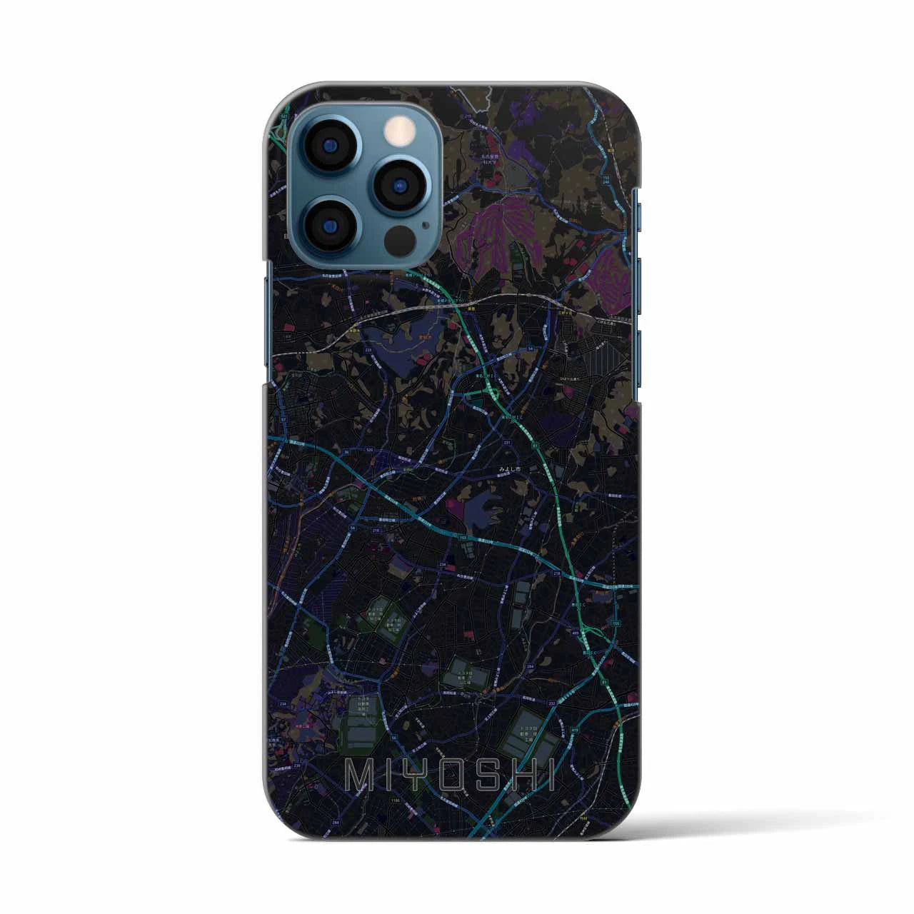 【みよし(愛知県)】地図柄iPhoneケース(バックカバータイプ)