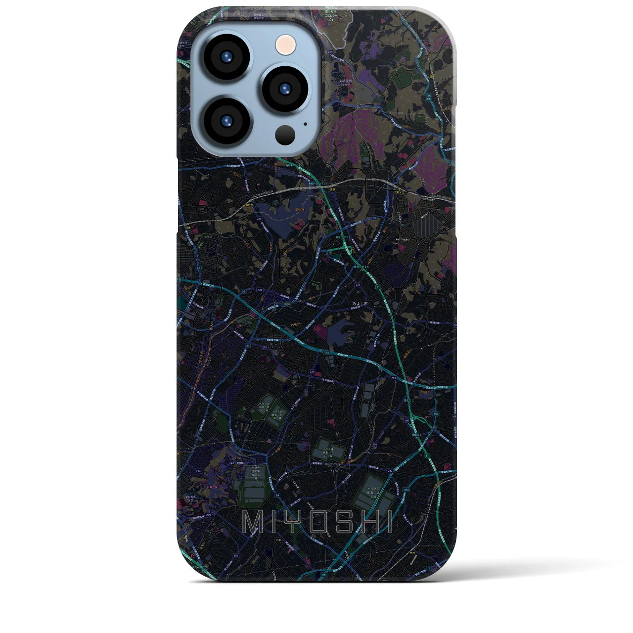 【みよし(愛知県)】地図柄iPhoneケース(バックカバータイプ)
