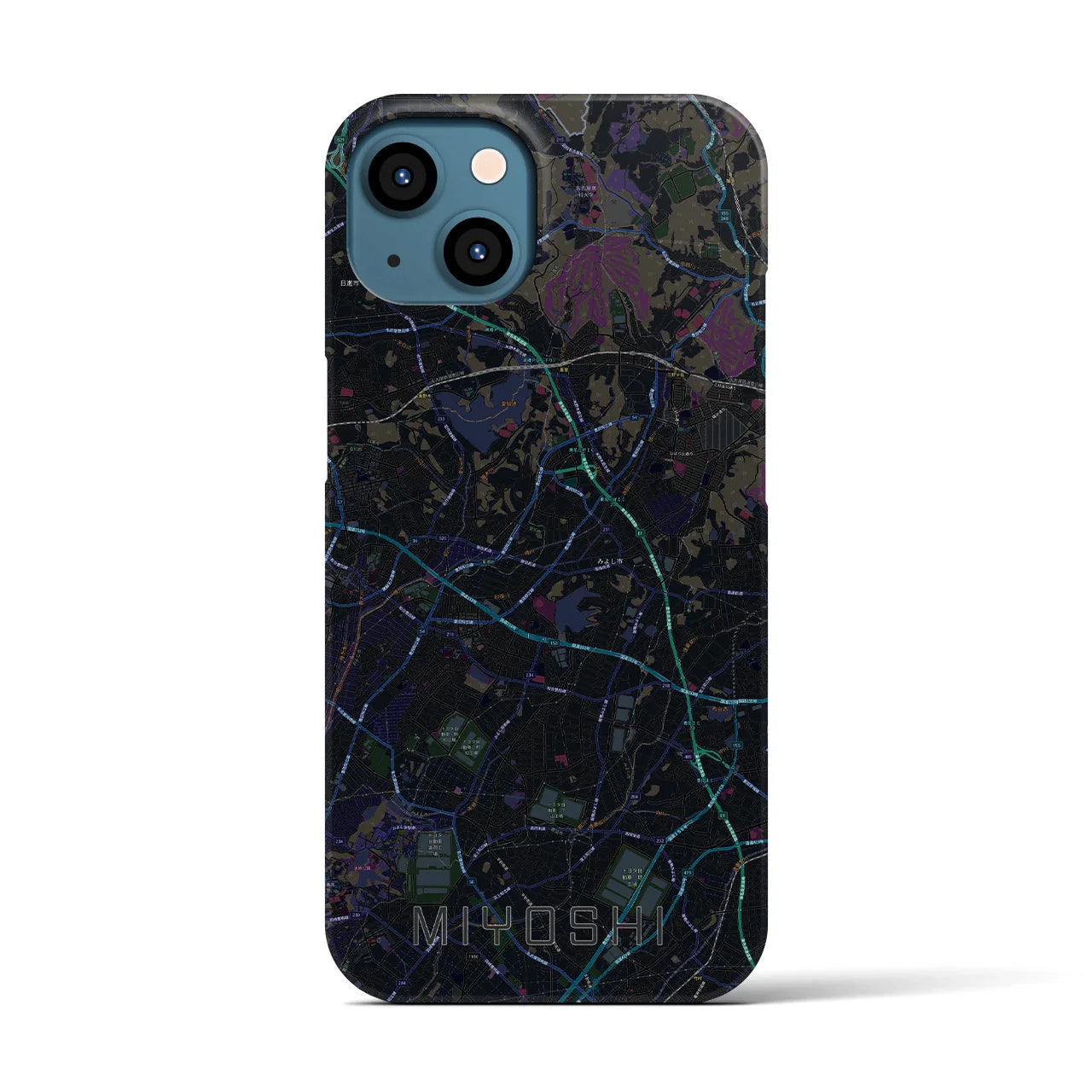 【みよし(愛知県)】地図柄iPhoneケース(バックカバータイプ)