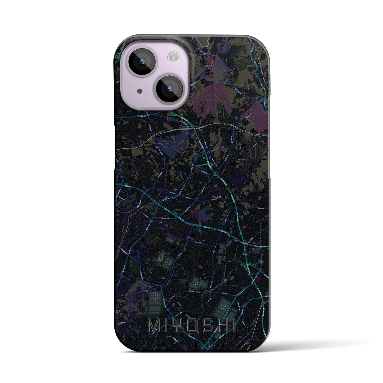 【みよし(愛知県)】地図柄iPhoneケース(バックカバータイプ)